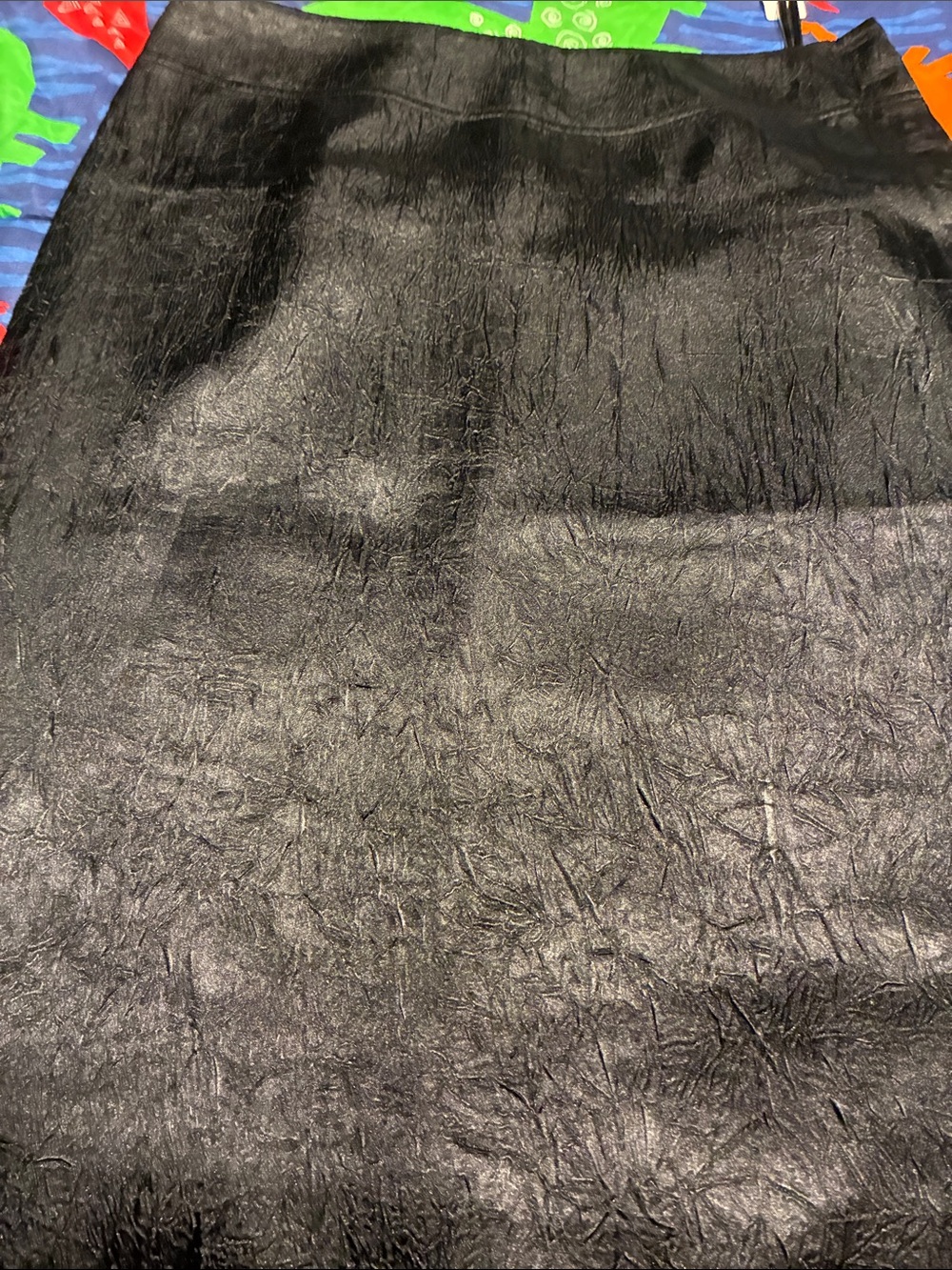 Black Women's Textured Pencil Skirt